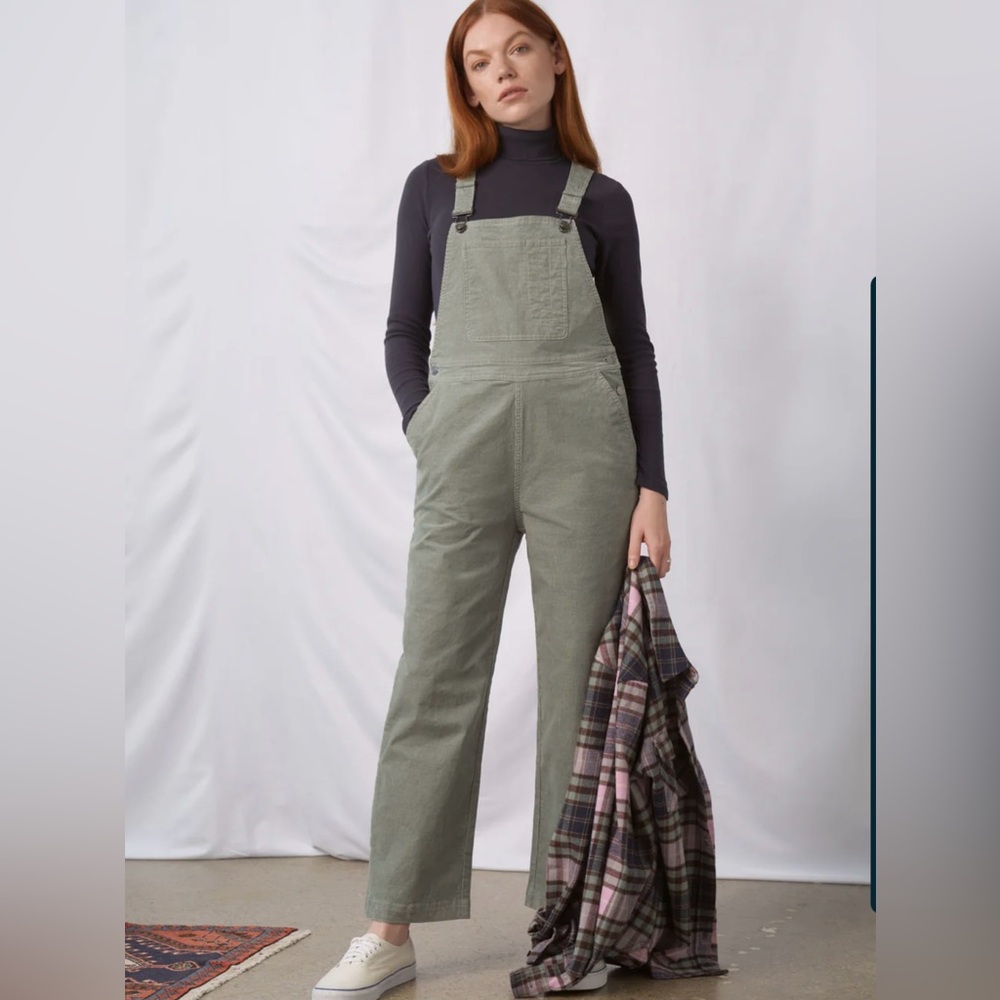 United By Blue Green (Juniper) Women's Overalls, Size Small, 98% Organic Cotton